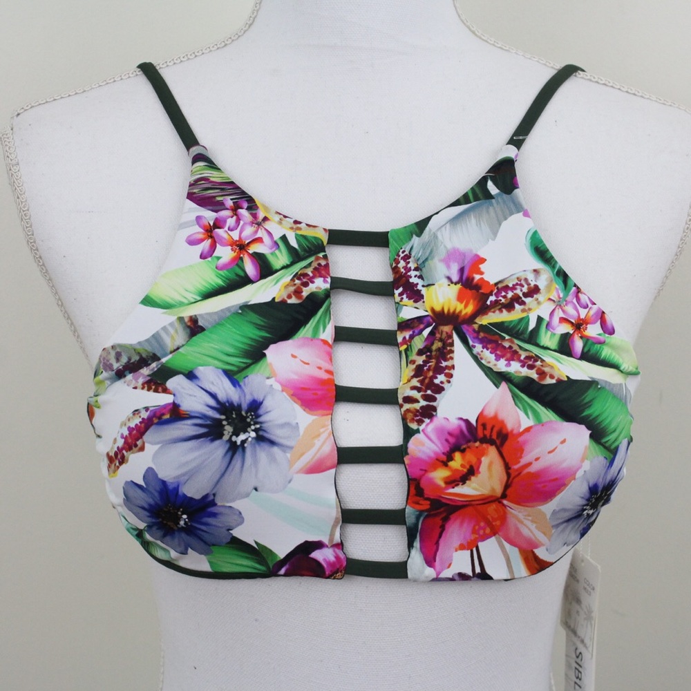 TiniBikini Reversible Floral String Bikini Top